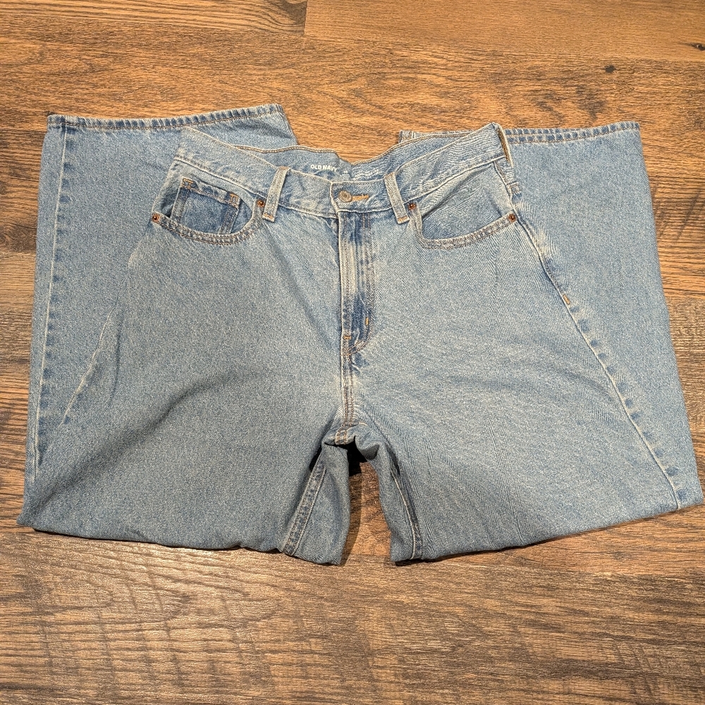 💙❄️Classic Light Blue Extra Highwaist, Baggy Wide Leg, Denim Jeans 👖🎁